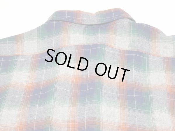 画像9: 70s ARROW CHEVELLA OMBRE SHADOW PLAID CHECK RAYON BOX SHIRT (9)