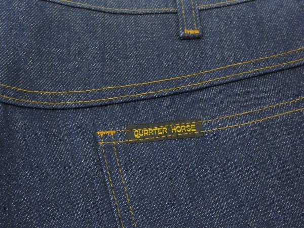 画像9: 70s QUARTER HORSE BOOTS CUT RIGID DENIM PANTS MADE IN USA DEAD STOCK NOS (9)