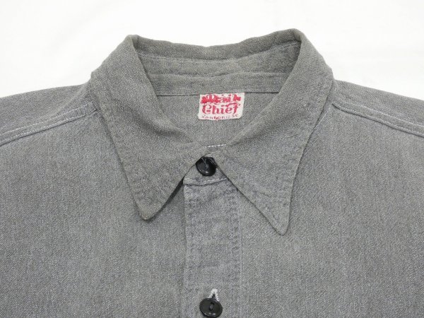 画像4: 40s 50s Rail Chief SALT&PEPPER BLACK CHAMBRAY SHIRT (4)