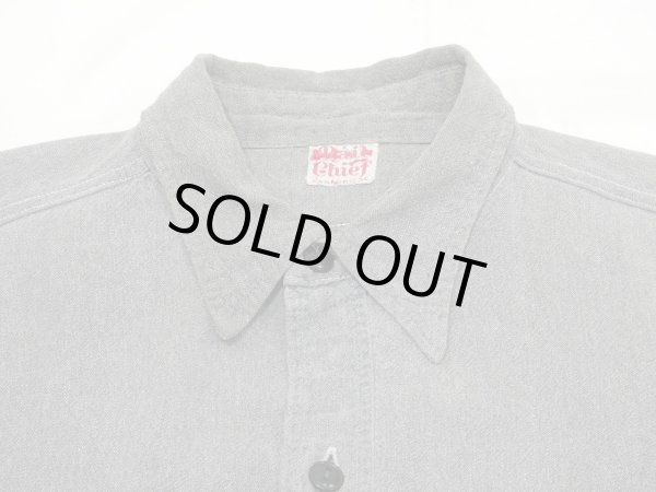画像4: 40s 50s Rail Chief SALT&PEPPER BLACK CHAMBRAY SHIRT (4)