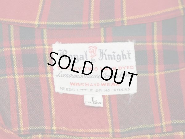 画像3: 60s ROYAL KNIGHT PLAID OPEN COLLAR SHIRT (3)