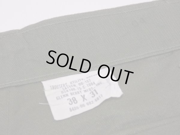 画像6: 70s '75 US ARMY OG-107 UTILITY BAKER PANTS DEAD STOCK (6)