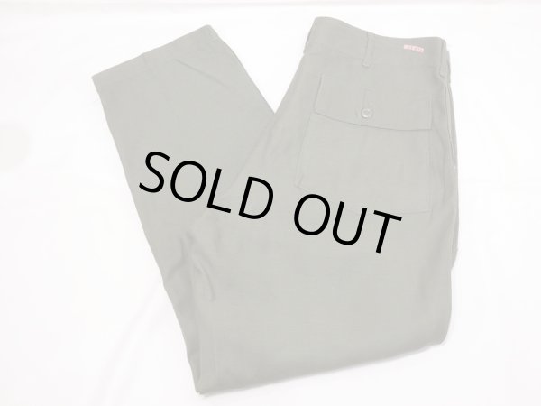 画像3: 70s '75 US ARMY OG-107 UTILITY BAKER PANTS DEAD STOCK (3)