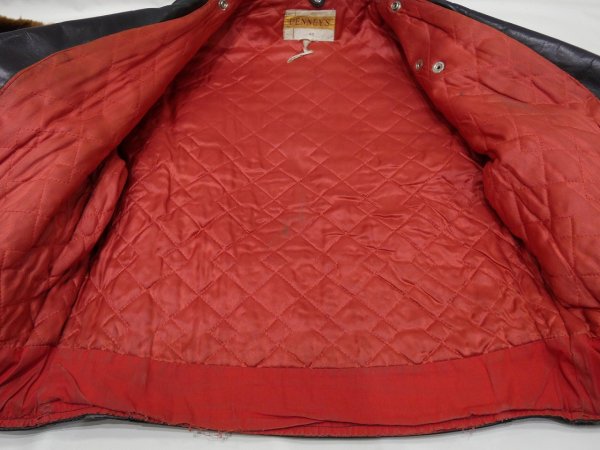 画像12: 50s PENNEY'S HORSE HIDE DOUBLE (W) RIDERS JACKET (12)