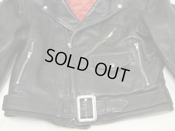 画像7: 50s PENNEY'S HORSE HIDE DOUBLE (W) RIDERS JACKET (7)