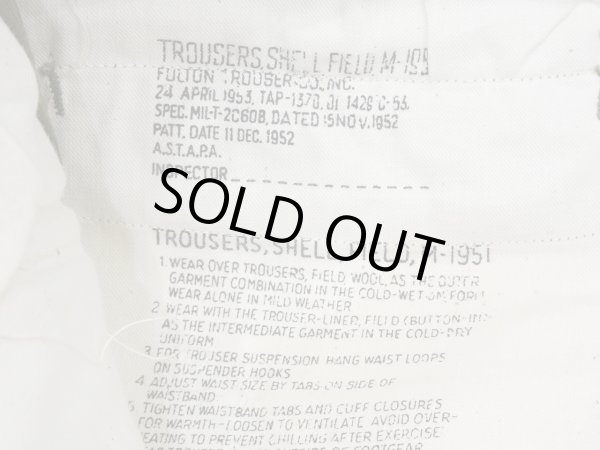 画像8: DEAD STOCK 50s US ARMY M-51 FIELD TROUSERS CARGO PANTS X-LARGE-REGULAR (8)
