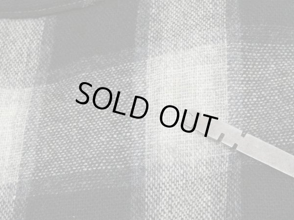 画像7: 60s 70s Cascade OMBRE SHADOW PLAID OPEN COLLAR WOOL SHIRT (7)