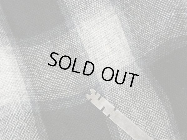 画像11: 60s 70s Cascade OMBRE SHADOW PLAID OPEN COLLAR WOOL SHIRT (11)