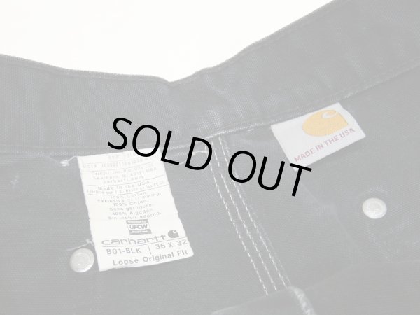 画像5: 10s Carhartt DOUBLE KNEE BLACK DUCK PAINTER WORK PANTS MADE IN USA (5)