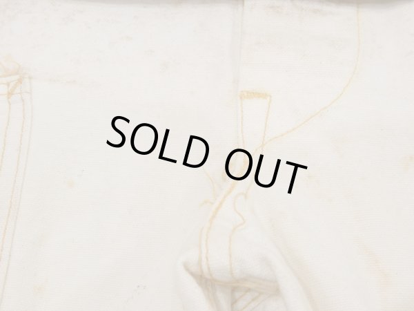 画像7: 70s Lee OFF WHITE DUCK DOUBLE KNEE OVERALL with APRON (7)