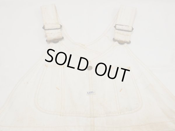 画像3: 70s Lee OFF WHITE DUCK DOUBLE KNEE OVERALL with APRON (3)