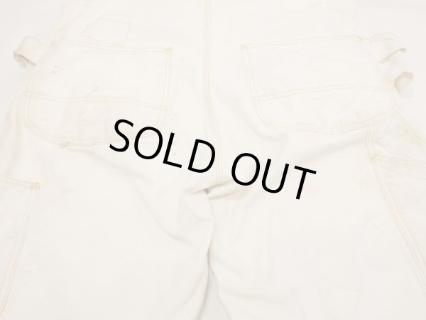 画像12: 70s Lee OFF WHITE DUCK DOUBLE KNEE OVERALL with APRON (12)