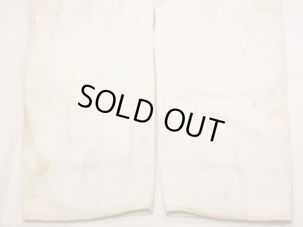画像13: 70s Lee OFF WHITE DUCK DOUBLE KNEE OVERALL with APRON (13)