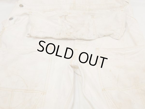 画像6: 70s Lee OFF WHITE DUCK DOUBLE KNEE OVERALL with APRON (6)