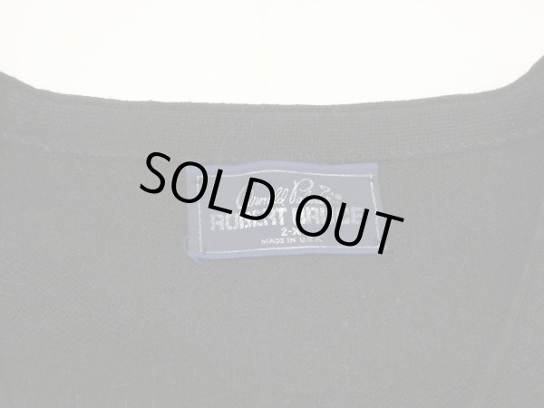 画像3: 80s ROBERT BRUCE BLACK WOOL CARDIGAN 2XL (3)