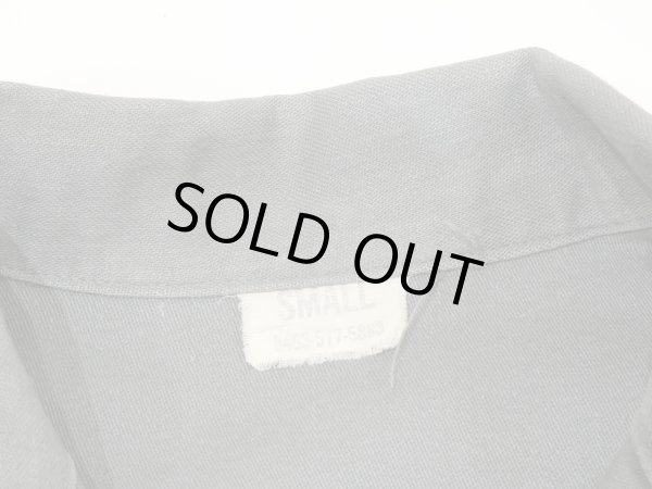 画像3: 60s '61 US AIR FORCE USAF SAGE GREEN SHADE 509 COTTON SATEEN UTILITY SHIRT 2nd TYPE (3)