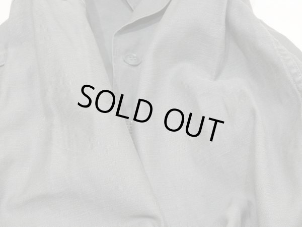 画像9: 60s '61 US AIR FORCE USAF SAGE GREEN SHADE 509 COTTON SATEEN UTILITY SHIRT 2nd TYPE (9)