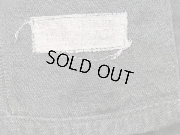 画像7: 60s '61 US AIR FORCE USAF SAGE GREEN SHADE 509 COTTON SATEEN UTILITY SHIRT 2nd TYPE (7)