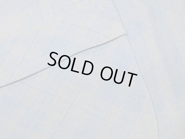 画像8: 50s 60s UNKNOWN GRADATION OMBRE PLAID AND NEP RAYON BOX SHIRT with HAND STITCH (8)