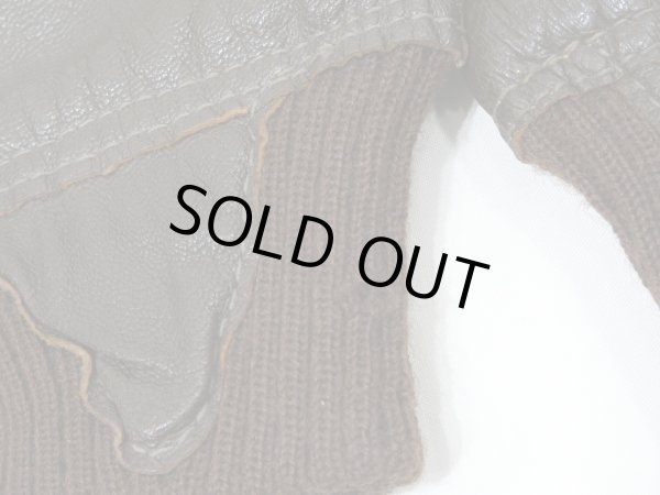 画像8: 30s 40s ARMY AIR FORCE AAF TYPE A-10 PILOT LEATHER GLOVE (8)