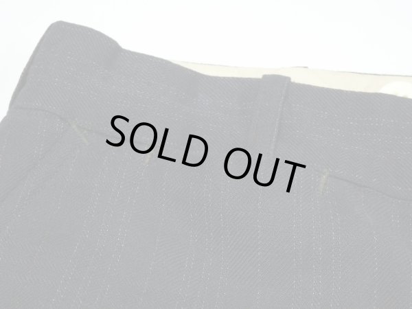 画像5: 30s UNKNOWN LATTICE WOOL TROUSERS PANTS SLACKS with NRA CODE (5)