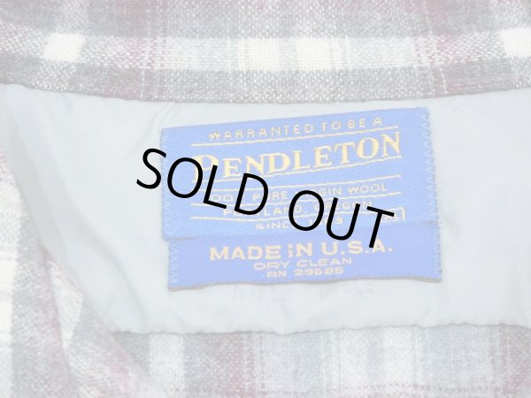 画像3: 90s Pendleton OMBRE SHADOW CHECK WOOL BOX SHIRT MADE IN USA (3)