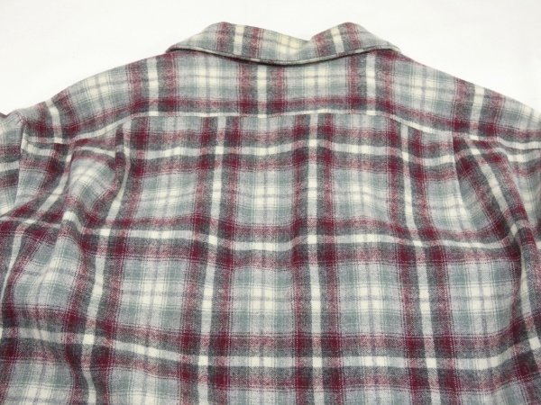 画像9: 90s Pendleton OMBRE SHADOW CHECK WOOL BOX SHIRT MADE IN USA (9)
