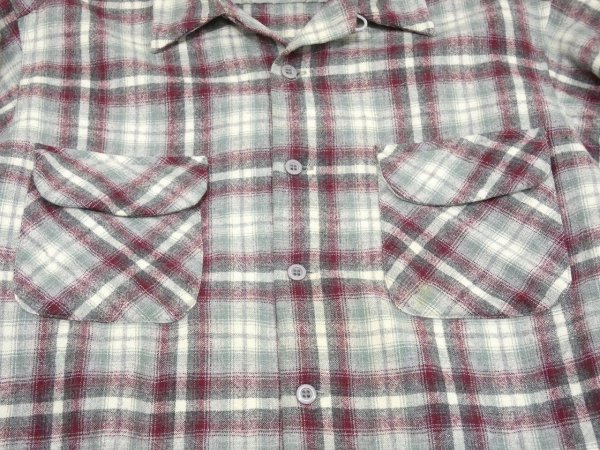 画像6: 90s Pendleton OMBRE SHADOW CHECK WOOL BOX SHIRT MADE IN USA (6)