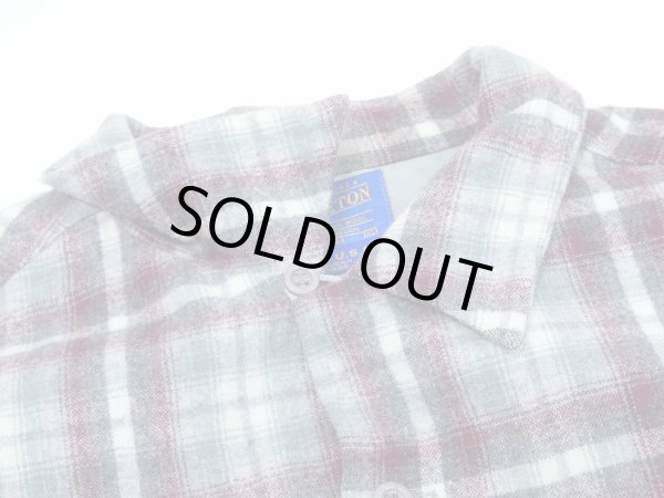 画像5: 90s Pendleton OMBRE SHADOW CHECK WOOL BOX SHIRT MADE IN USA (5)