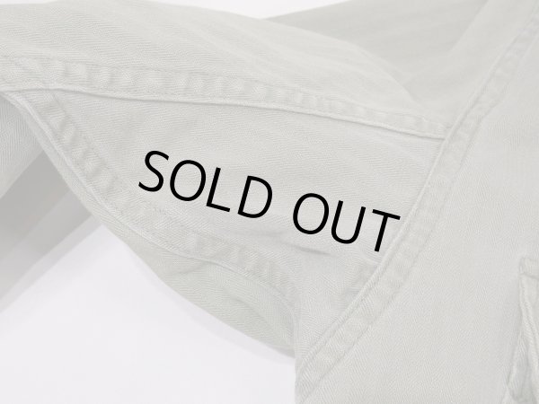 画像8: 40s US ARMY M-41（M-42) TWO-TONE HBT HERRINGBONE TWILL UTILITY JACKET 1st TYPE (8)