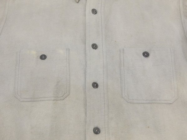 画像6: 30s NATIONAL QUALITY COTTON FLANNEL WORK SHIRT with CHIN STRAP (6)