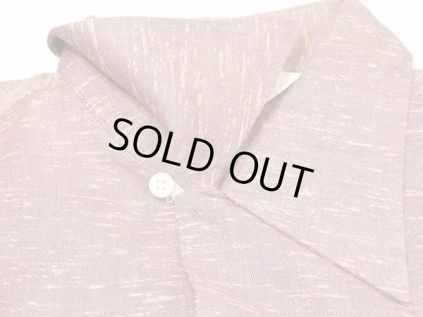 画像6: 50s Sportswear BORDER NEP RAYON BOX SHIRT DEAD STOCK  (6)