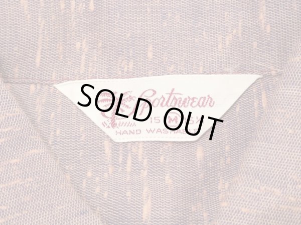 画像4: 50s Sportswear BORDER NEP RAYON BOX SHIRT DEAD STOCK  (4)