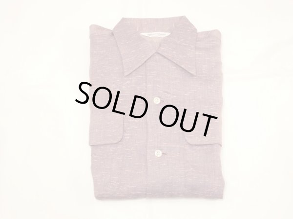 画像3: 50s Sportswear BORDER NEP RAYON BOX SHIRT DEAD STOCK  (3)