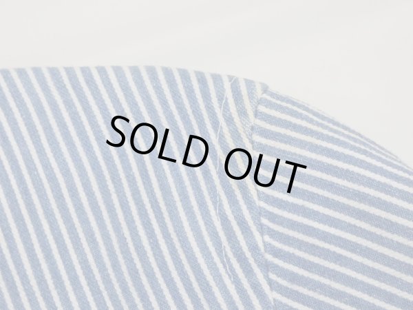 画像5: 40s BEST STAND COLLAR HICKORY STRIPE DENIM CHORE JACKET COVERALL with CHANGE BUTTON AND STENCIL (5)