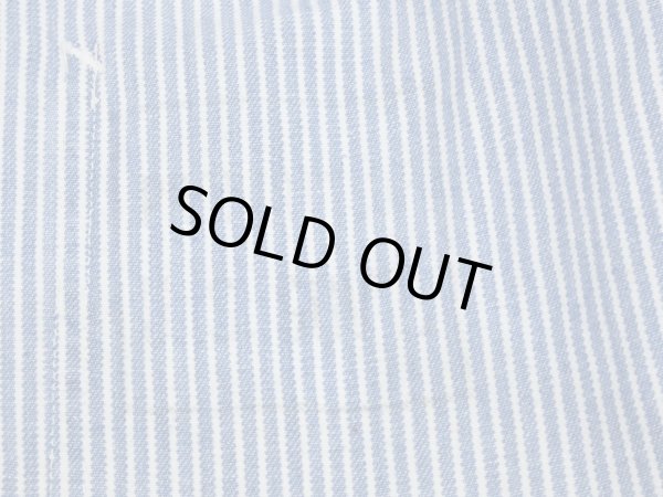 画像17: 40s BEST STAND COLLAR HICKORY STRIPE DENIM CHORE JACKET COVERALL with CHANGE BUTTON AND STENCIL (17)