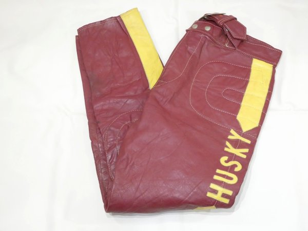 画像3: 60s 70s HUSKY (Husqvarna) by ABC CUSTOM LEATHERS MOTOCROSS MX LEATHER PANTS (3)