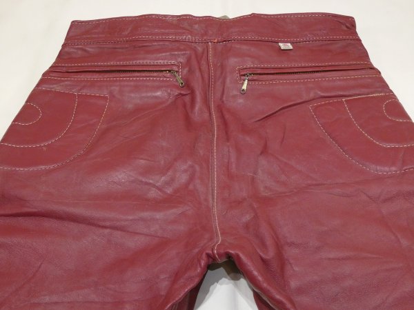画像13: 60s 70s HUSKY (Husqvarna) by ABC CUSTOM LEATHERS MOTOCROSS MX LEATHER PANTS (13)