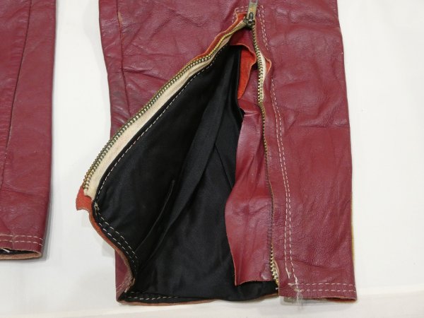 画像17: 60s 70s HUSKY (Husqvarna) by ABC CUSTOM LEATHERS MOTOCROSS MX LEATHER PANTS (17)