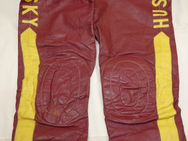 画像9: 60s 70s HUSKY (Husqvarna) by ABC CUSTOM LEATHERS MOTOCROSS MX LEATHER PANTS (9)