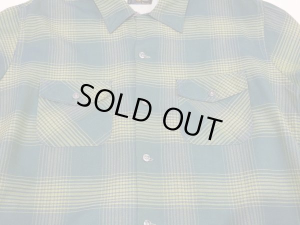 画像7: 60s Penney's TOWNCRAFT Plus GLADATION PLAID WOOL LOOP COLLAR BOX SHIRT (7)
