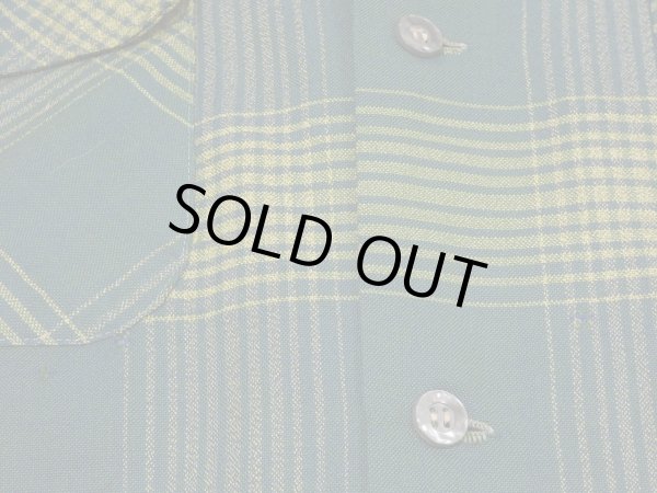 画像8: 60s Penney's TOWNCRAFT Plus GLADATION PLAID WOOL LOOP COLLAR BOX SHIRT (8)