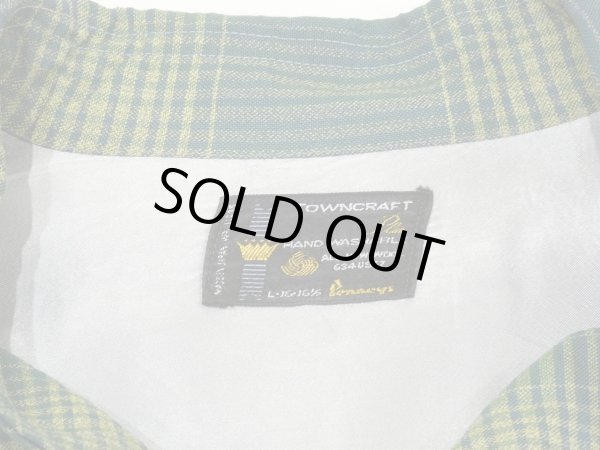 画像3: 60s Penney's TOWNCRAFT Plus GLADATION PLAID WOOL LOOP COLLAR BOX SHIRT (3)