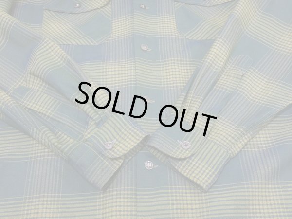 画像10: 60s Penney's TOWNCRAFT Plus GLADATION PLAID WOOL LOOP COLLAR BOX SHIRT (10)