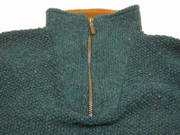 画像4: 80s REI HALF ZIP COLOR NEP KNIT SWEATER MADE IN USA (4)