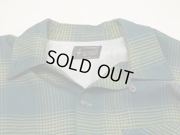 画像4: 60s Penney's TOWNCRAFT Plus GLADATION PLAID WOOL LOOP COLLAR BOX SHIRT (4)
