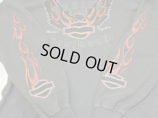画像8: 00s Hanes HARLEY DAVIDSON FLAME FULL PRINT LONG SLEEVE L/S T-SHIRT MADE IN USA (8)