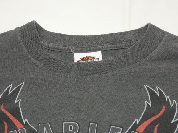 画像5: 00s Hanes HARLEY DAVIDSON FLAME FULL PRINT LONG SLEEVE L/S T-SHIRT MADE IN USA (5)
