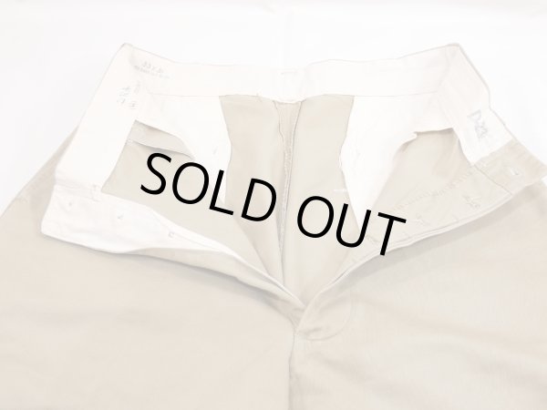 画像7: 50s US ARMY COTTON UNIFORM TWILL KHAKI CHINO TROUSERS PANTS (7)
