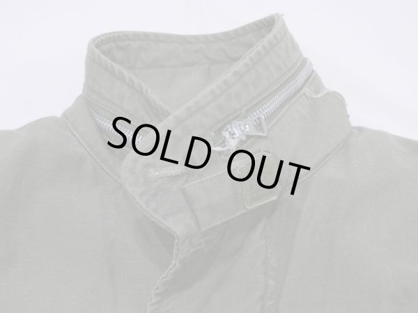 画像4: 60s 1965 US ARMY M-65 COTTON SATEEN OG-107 FIELD JACKET 1ST TYPE ALUMINUM ZIPPER S-R (4)